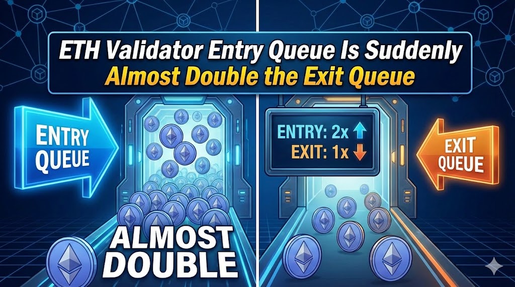 ETH Validator Entry Queue Is Suddenly Almost Double the Exit Queue