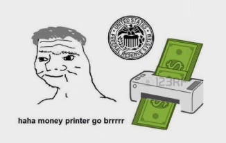 哈哈 印鈔機 go brrr 的意思